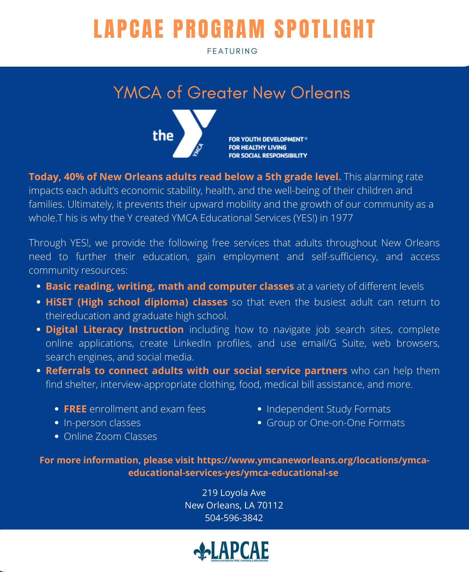 Y M C A program spotlight